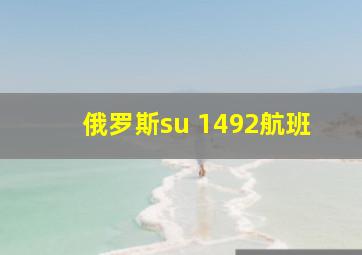 俄罗斯su 1492航班